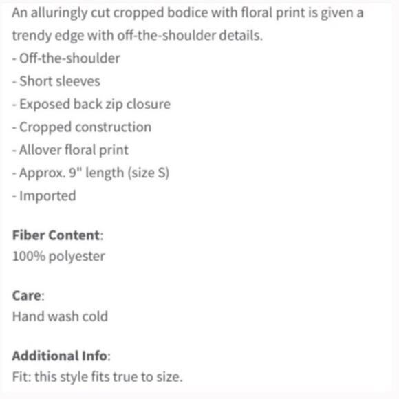 NWT Keepsake sublime floral bodice top - Picture 3 of 4